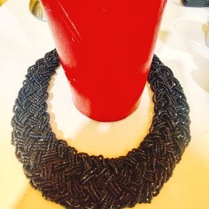 Black beaded necklace